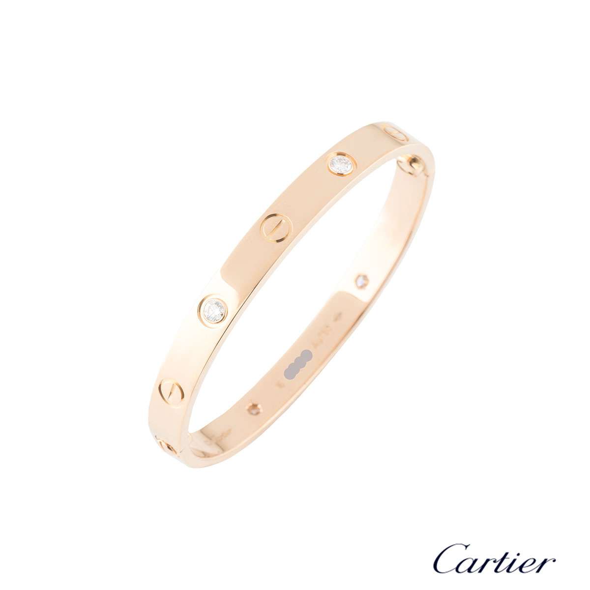 cartier love bracelet half diamond price